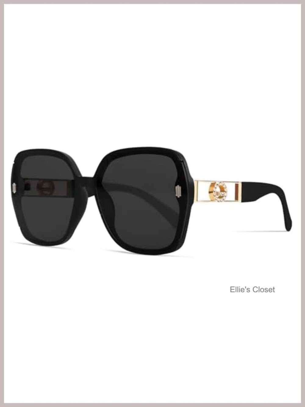 Retro Oversized 70s Square Sunglasses UV400 Lightweight Plastic